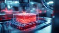futuristic depiction bioprinter creating artificial