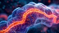 futuristic depiction endorphins brain highlighted