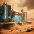Futuristic Desert Outpost Royalty Free Stock Photo