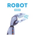 Futuristic design concept of a robotic mechanical arm. Robotic hand. Mechanical technology machine engineering symbol.