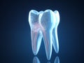 Futuristic design of tooth as concept of new techologies in dentistry. Generative AI