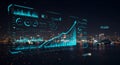 Futuristic Detailed Data Visualization Panel Dashboard Display Interface Element, generate AI Royalty Free Stock Photo
