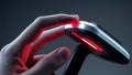 Futuristic Device Interaction with Red LED Light Royalty Free Stock Photo