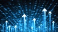Futuristic Digital Arrows Representing Growth, Development, and Innovation in Technology Progress Royalty Free Stock Photo