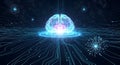 Artificial Intelligence Brain Network Data Connection Technology Concept Royalty Free Stock Photo