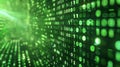 Green Binary Code Matrix Digital Background