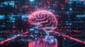 Digital Brain Futuristic Technology Artificial Intelligence Deep Learning Conceptual Design Royalty Free Stock Photo