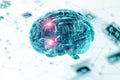 Futuristic Digital Brain Visualizing Artificial Intelligence and Connectivity
