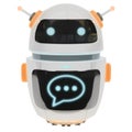 Futuristic digital chatbot 3D rendering