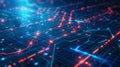 Futuristic Digital Circuit Board with Neon Lights A closeup view of a futuristic digital circuit board illuminated by vibrant