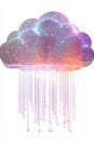 Futuristic Digital Cloud Design Symbolizing Connectivity and Data Networks Royalty Free Stock Photo
