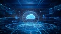 Futuristic digital cloud storage concept Royalty Free Stock Photo