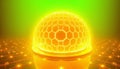 Futuristic Digital Core With Glowing Energy Sphere in Cyber Data Center Royalty Free Stock Photo