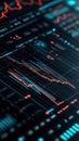 Futuristic digital dashboard displaying complex data analytics and graphs, AI Royalty Free Stock Photo