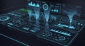 Futuristic Data Analysis Dashboard Royalty Free Stock Photo
