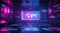 Futuristic digital dashboard displaying world data and analytics Royalty Free Stock Photo