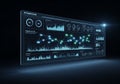 A futuristic digital dashboard interface is Royalty Free Stock Photo