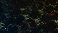 Futuristic digital data code on black color screen. Animation. The abstract high-tech digital background represents Royalty Free Stock Photo