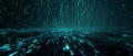 Futuristic Digital Data Flow Background Blue Data Rain Royalty Free Stock Photo