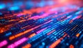Futuristic Digital Data Stream and Binary Code Royalty Free Stock Photo