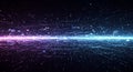 Futuristic digital data stream in purple and blue Royalty Free Stock Photo