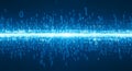 Futuristic Digital Data Stream Visualization with Binary Code and Data Flow Concept for Technology and Information Security Themes Royalty Free Stock Photo