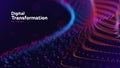 Futuristic Digital Data Visualization With Glowing Particle Wave And Technology Concept For Network, AI And Innovation Royalty Free Stock Photo