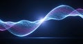Futuristic Digital Data Wave Particle Mesh Abstract Background for Technology and Science Design Royalty Free Stock Photo
