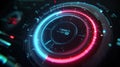 Futuristic digital display dashboard showing glowing interface data Royalty Free Stock Photo