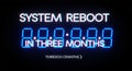 Futuristic System Reboot Countdown on Glitch Screen Royalty Free Stock Photo