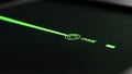 Futuristic Digital Display with Green Progress Indicator Royalty Free Stock Photo
