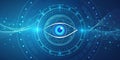 Futuristic Digital Eye with Data and Technology Interface Royalty Free Stock Photo