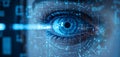 Futuristic Digital Eye Visualization Representing Artificial Intelligence Data Analysis And Vision Systems Royalty Free Stock Photo