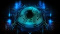 Abstract Digital Fingerprint Biometric Security Technology Background AI generated.