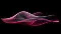 Futuristic Digital Flow of Vibrant Magenta Soundwaves Royalty Free Stock Photo