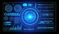 Futuristic Digital Glow Interface Dashboard Display Royalty Free Stock Photo