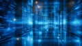 Futuristic Digital Grid in Abstract Environment