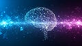 Futuristic Artificial Intelligence Brain Network with Digital Neural Connections Royalty Free Stock Photo