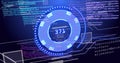 Futuristic digital interface with coding and data processing image Royalty Free Stock Photo