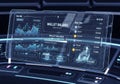 Futuristic digital interface displaying cryptocurrency data, Royalty Free Stock Photo