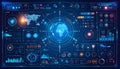 Futuristic Digital Interface Displaying Global Data Royalty Free Stock Photo