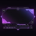 Futuristic digital interface featuring a predominantly purple color scheme. It includes Royalty Free Stock Photo