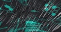 Futuristic digital interface with glowing data streams and hexagonal patterns