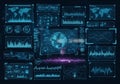 Futuristic digital interface with multiple data Royalty Free Stock Photo