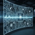 Artificial Intelligence Processor Display Royalty Free Stock Photo