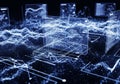 Futuristic digital interface visualizing complex data Royalty Free Stock Photo