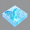 Futuristic Digital Landscape Cube Royalty Free Stock Photo