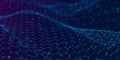 futuristic digital network, artificial intelligence background, big data visualization, cyber technology grid. Royalty Free Stock Photo