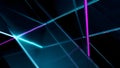 Futuristic digital network grid with glowing neon lines and abstract technology background in dark blue and purple hues Royalty Free Stock Photo