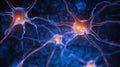 Futuristic Digital Neural Network Illustration Showcasing Synaptic Activity and Connectivity Royalty Free Stock Photo